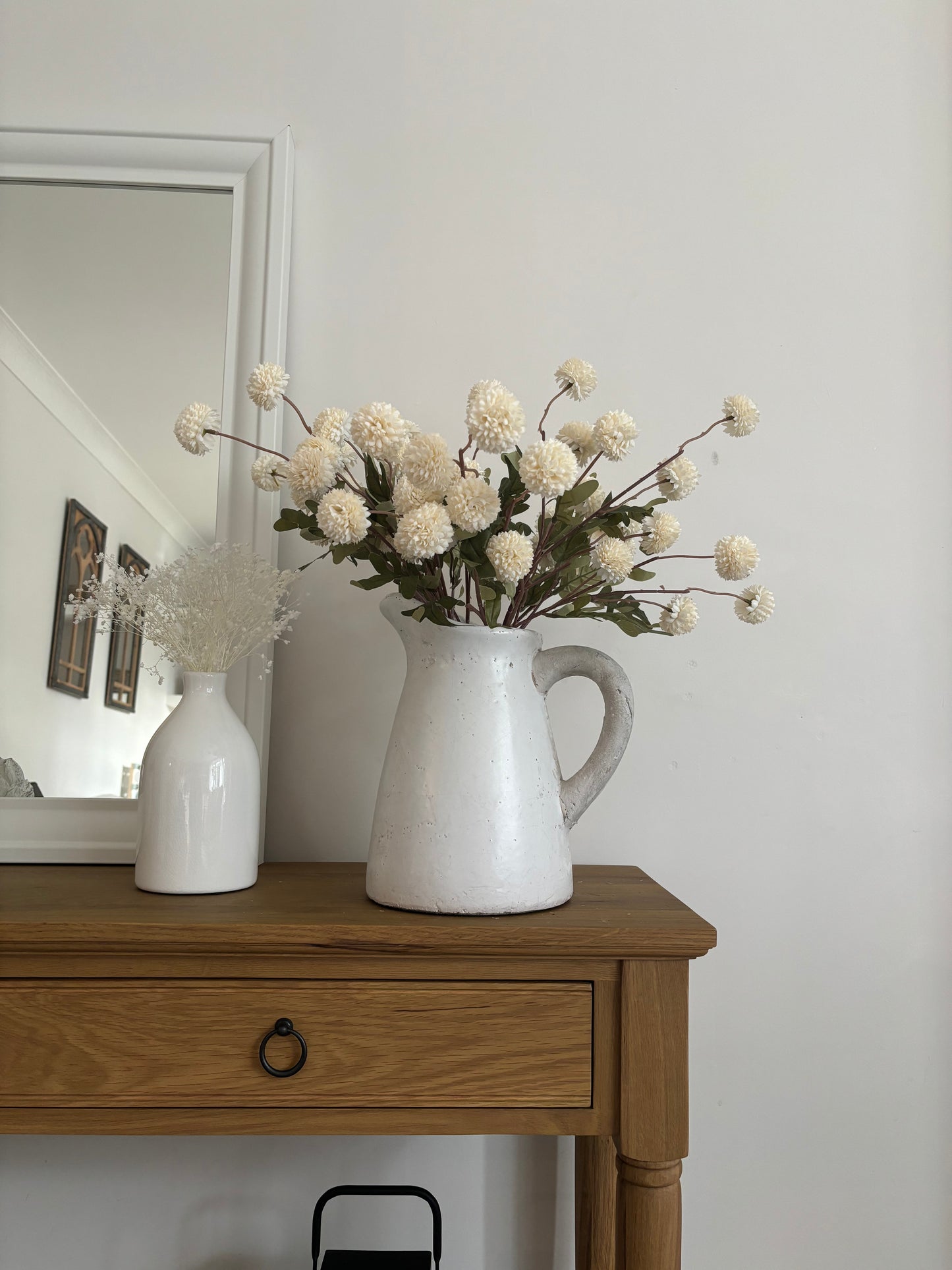 Faux Chrysanthemum Flower - Cream