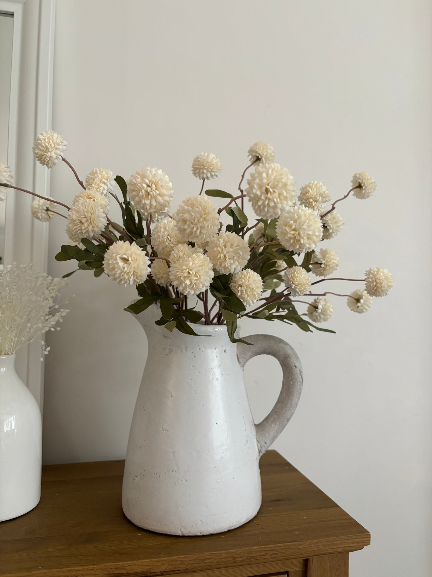 Faux Chrysanthemum Flower - Cream