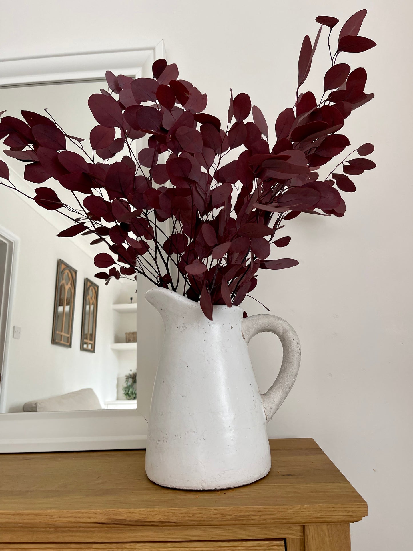 Preserved Deep Red Populus Eucalyptus