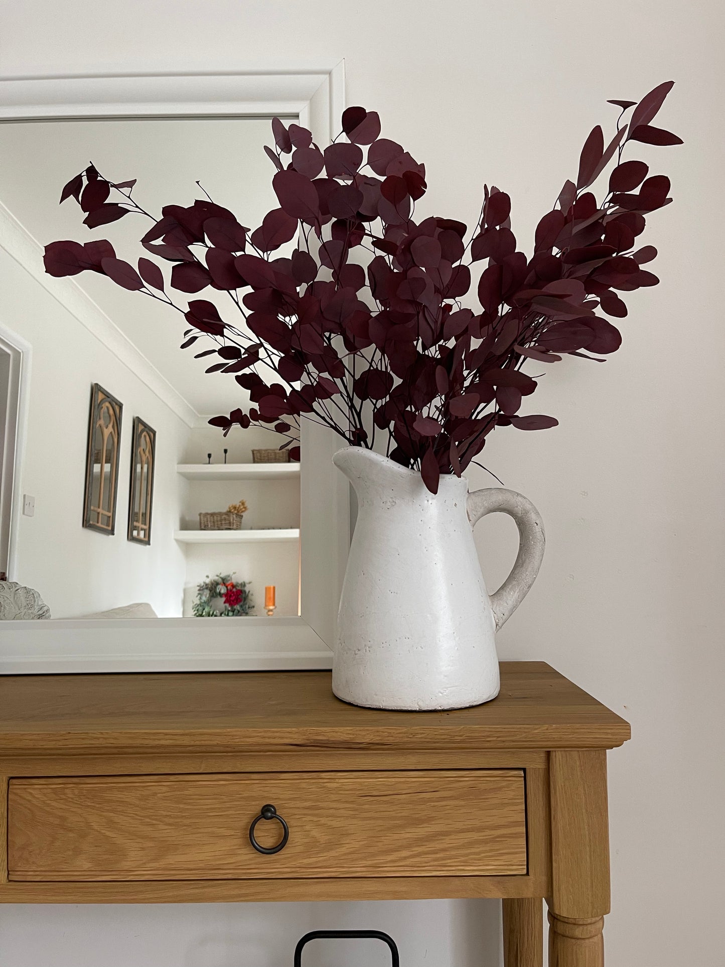 Preserved Deep Red Populus Eucalyptus
