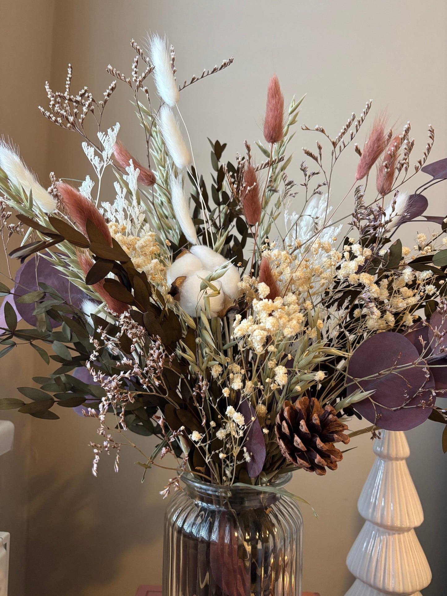 Crimson & Pine Bouquet