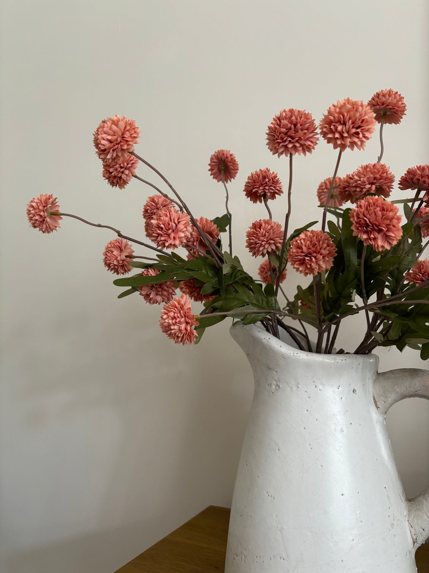 Faux Chrysanthemum Flower - Peach