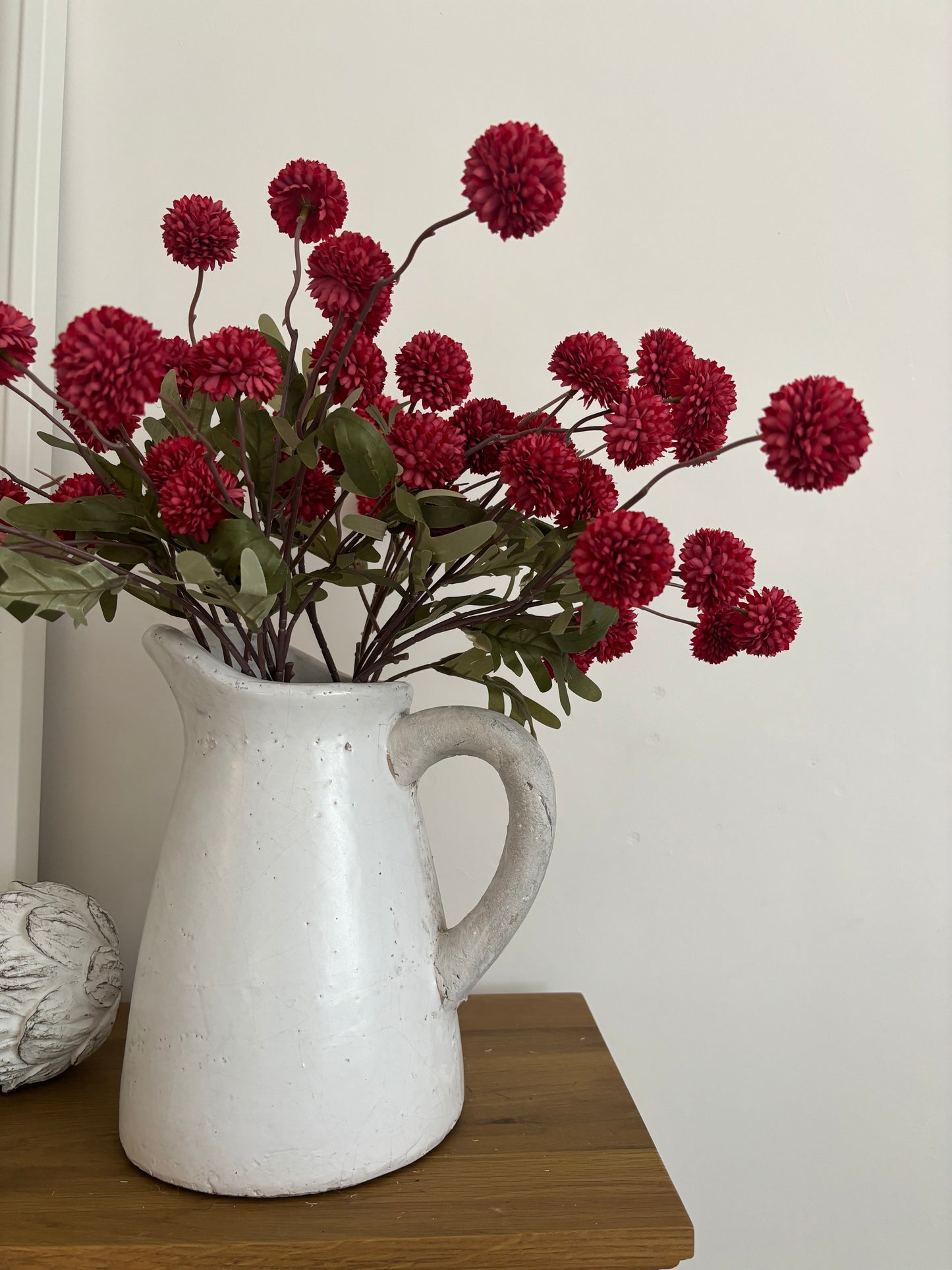 Faux Chrysanthemum Flower - Red