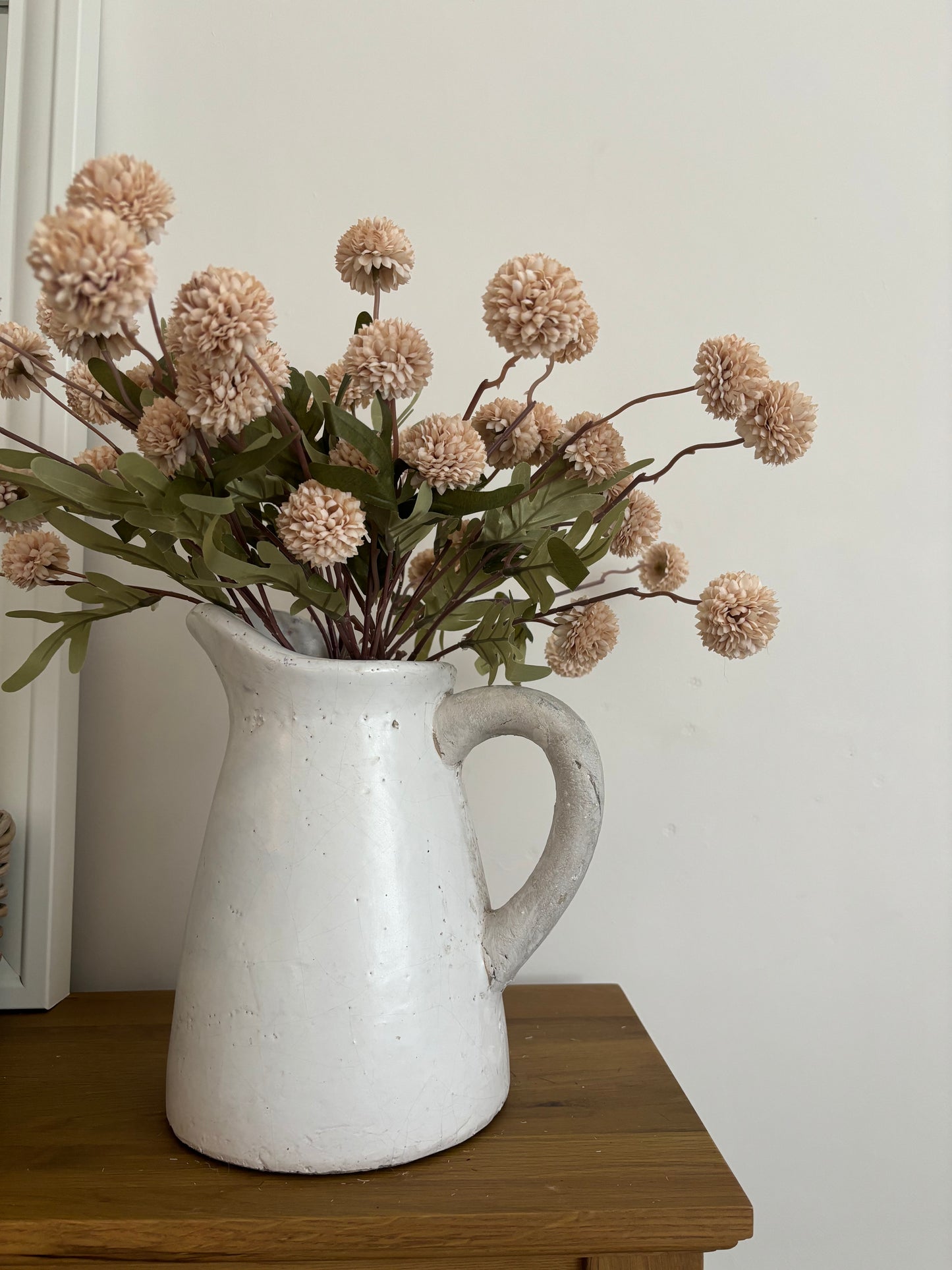 Faux Chrysanthemum Flower - Beige