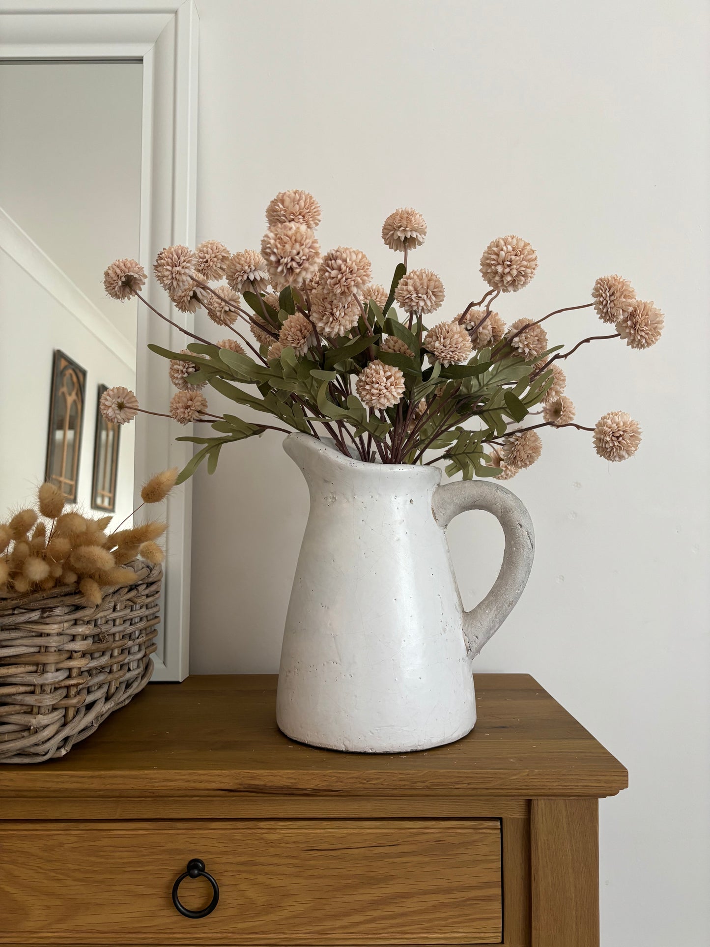Faux Chrysanthemum Flower - Beige