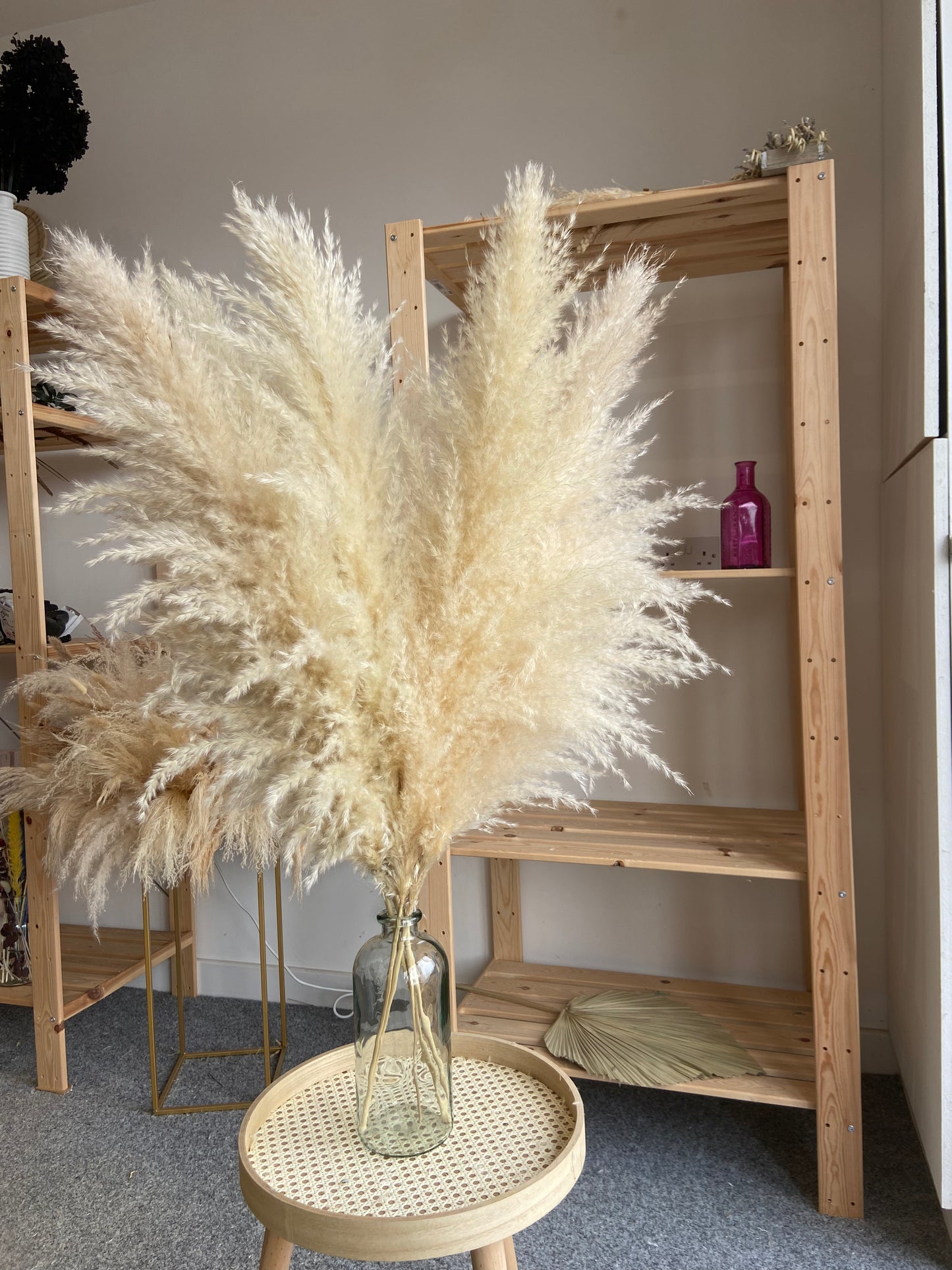 Large Natural Pampas & Small Tower Vase