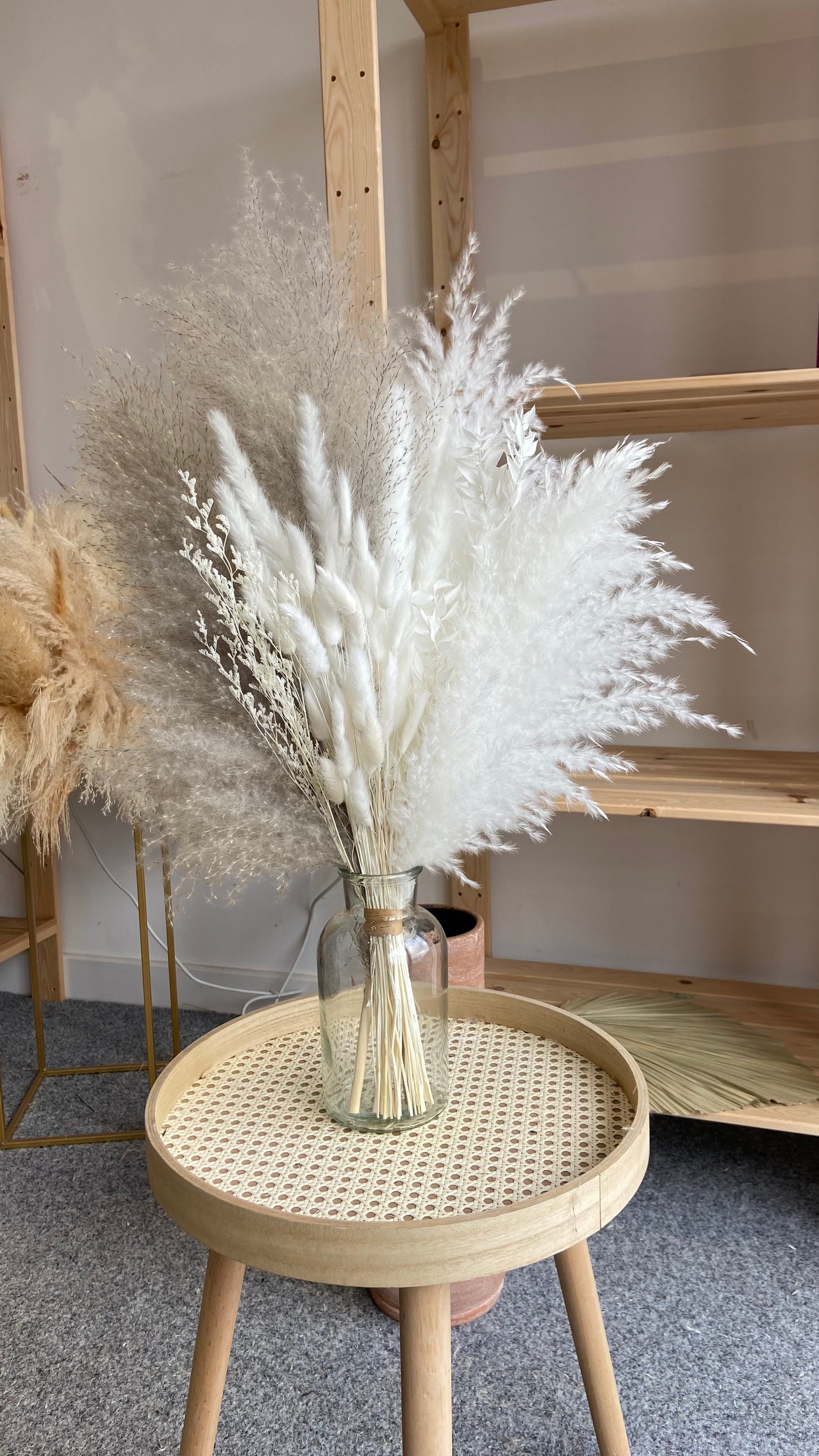 Grey Shimmer Bouquet & Vase
