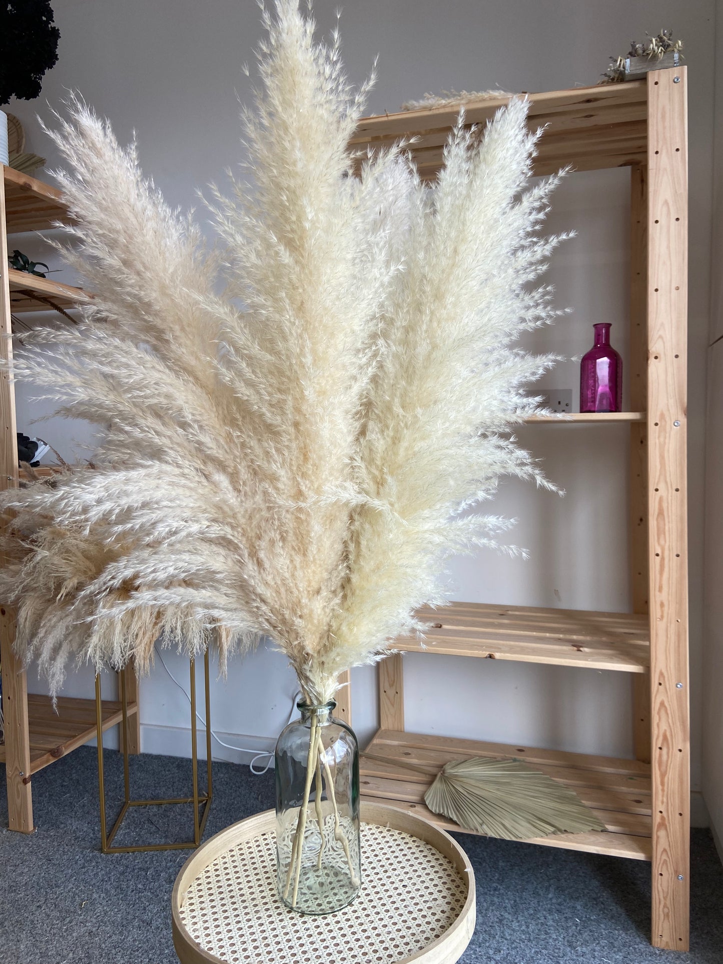 Large Natural Pampas & Small Tower Vase