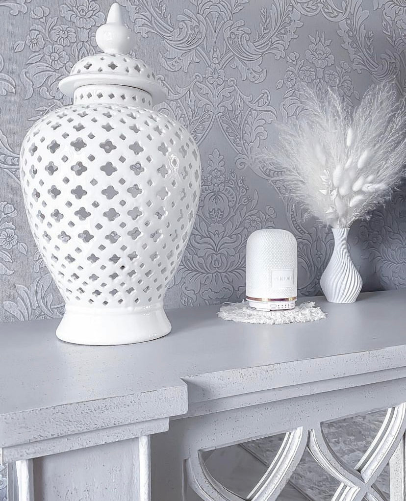 White On White Vase Topper